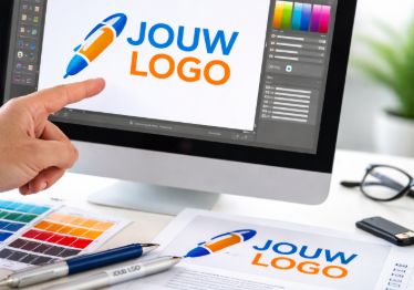 Drukbestand met logo voorbereiden voor bedrukte pennen inclusief kleurcontrole