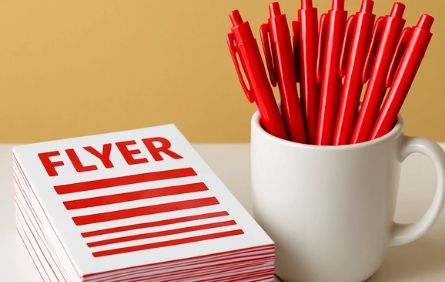 promotie pennen uitdelen op beurs evenement marketing